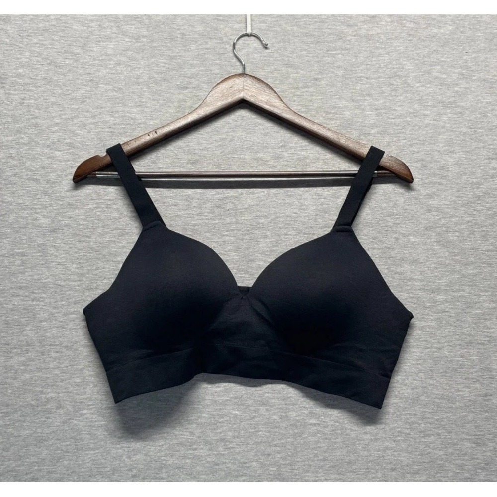 Truekind Supportive Comfort Wireless Shaping Bra Women XL Black Adjustable Strap